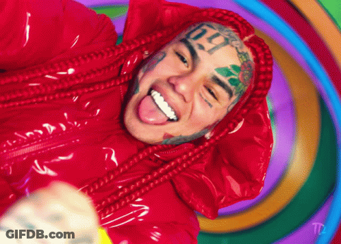 Man With Sixty Nine Face Tattoo GIF