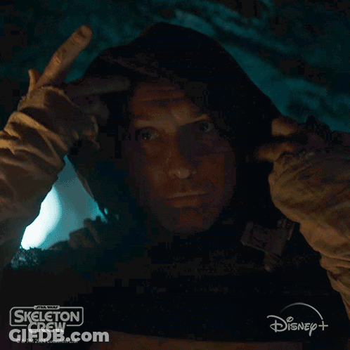 Man With Skeleton Crew Logo GIF