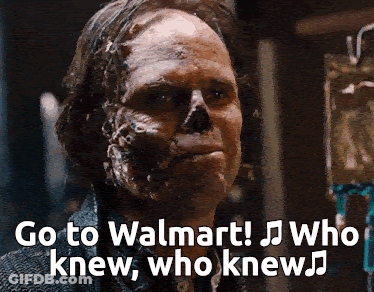 Man With Skull On Face Saying Go To Walmart Who Knew GIF