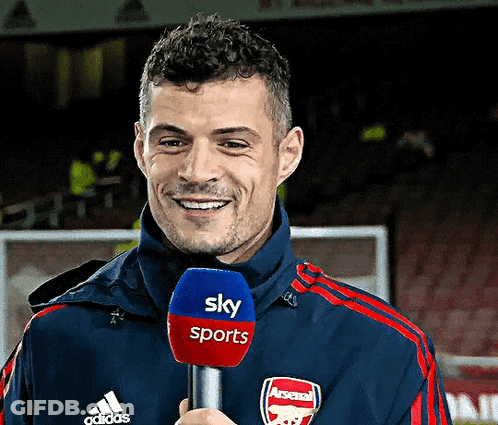 Man With Sky Sports Microphone GIF