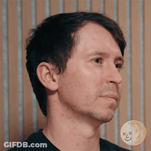 Man With Smiley Face Drawn On Face GIF