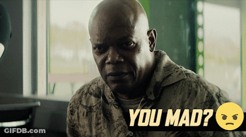 Man With Smiley Face Saying You Mad GIF