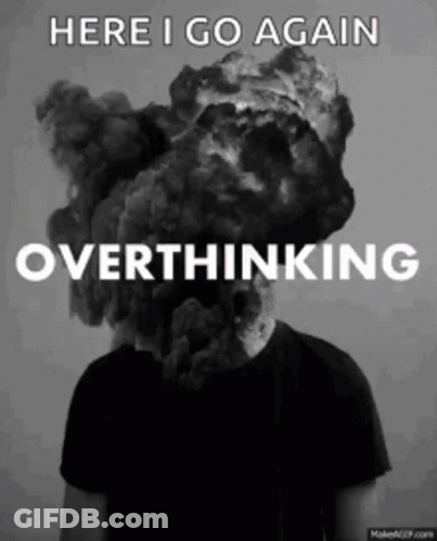 Man With Smoke Coming Out Of Head Overthinking GIF