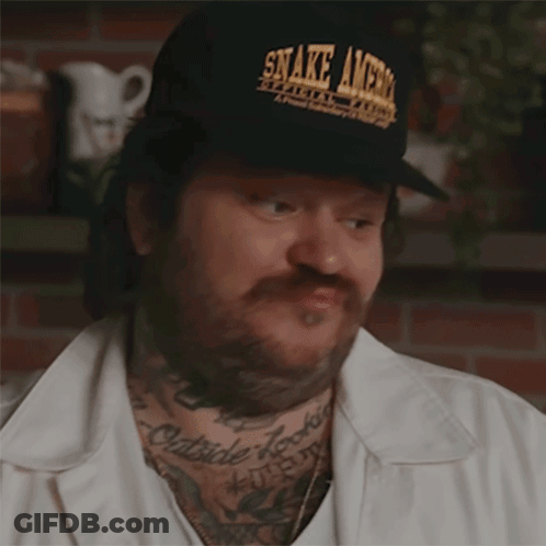 Man With Snake Avenue Hat GIF