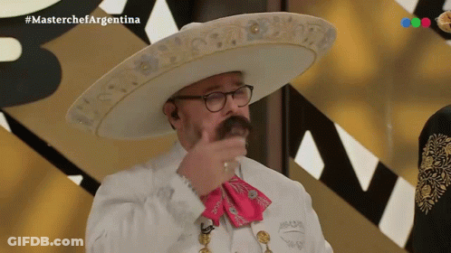 Man With Sombrero And Glasses On Masterchef Argentina GIF