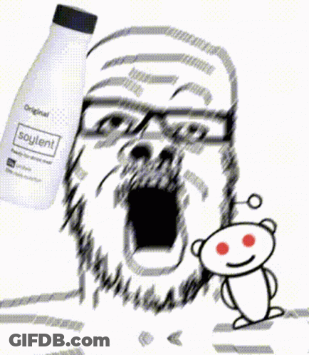 Man With Soylent Bottle GIF