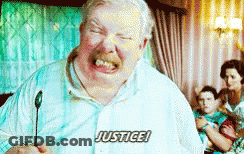 Man With Spoon In Mouth Says Justice GIF