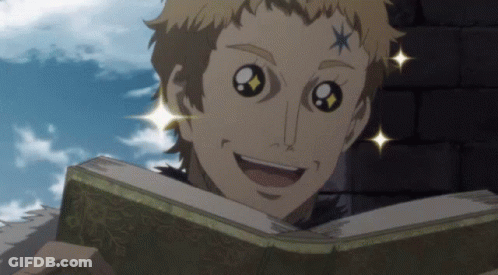 Man With Star On Forehead Reading Book And Smiling GIF