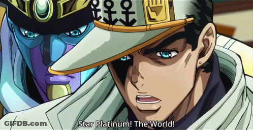 Man With Star Platinum Hat GIF