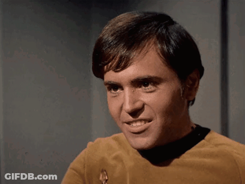 Man With Star Trek Logo GIF