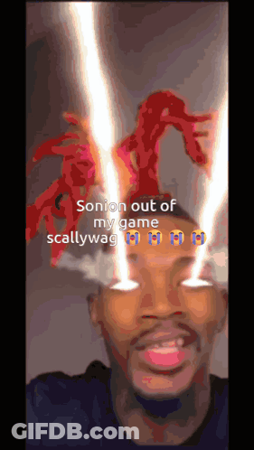 Man With Statue On Head Sonion Out Of My Game Scallywag GIF