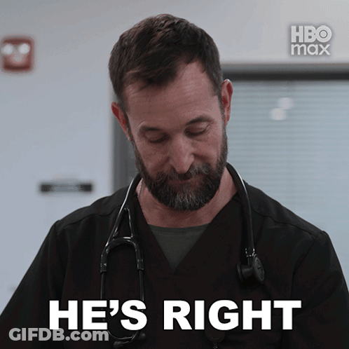 Man With Stethoscope Saying He's Right GIF