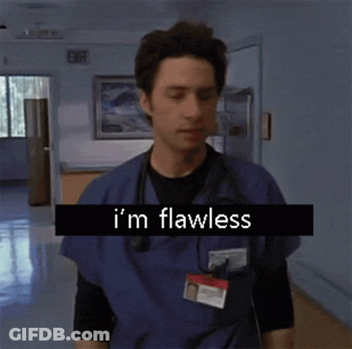 Man With Stethoscope Says I'm Flawless In Hospital Hallway GIF