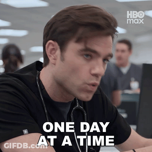 Man With Stethoscope Says One Day At A Time GIF