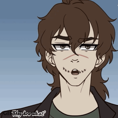 Man With Stitched Face Saying Hey Bro What GIF