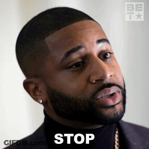 Man With Stop Word GIF
