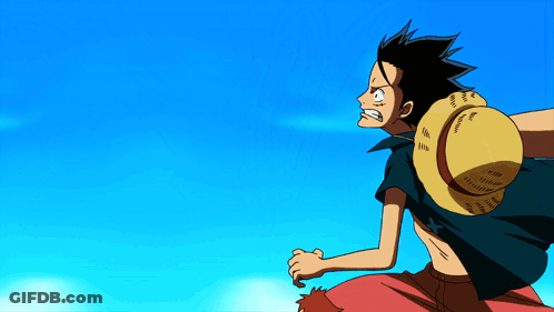 Man With Straw Hat On Shoulder Running GIF