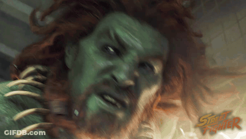 Man With Street Fighter Logo GIF