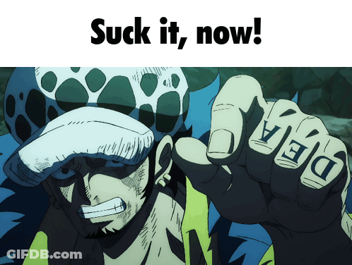 Man With Suck It Now Text GIF