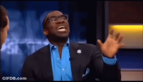Man With Suit Blue Shirt Funny Face Woman GIF