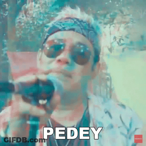 Man With Sunglasses And Bandana Saying Pedey GIF