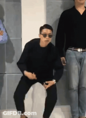 Man With Sunglasses And Black Shirt Sitting GIF