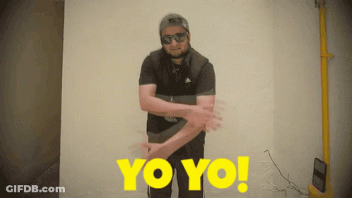 Man With Sunglasses And Hat At Yo Yo Wall GIF