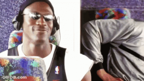 Man With Sunglasses And Headphones Sitting On Bus GIF