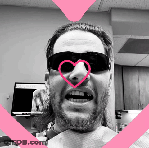 Man With Sunglasses And Heart On Nose GIF