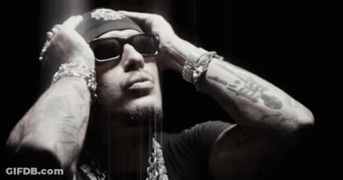Man With Sunglasses And I Love You Tattoo GIF
