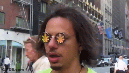 Man With Sunglasses And Marijuana Leaf GIF