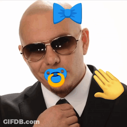 Man With Sunglasses And Pacifier GIF