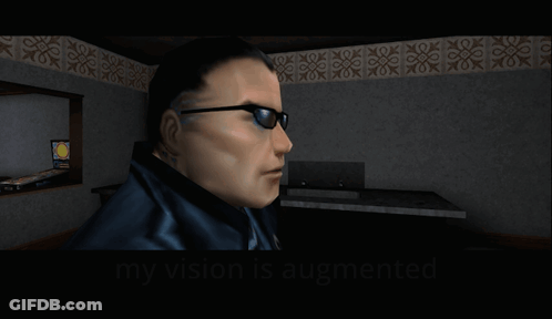 Man With Sunglasses Saying My Vision Is Augmented GIF