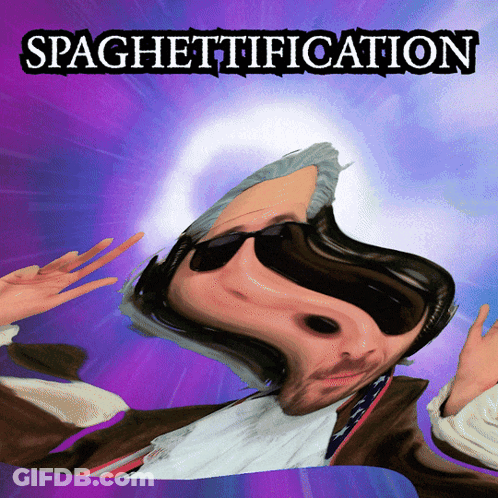 Man With Sunglasses Saying Spaghettification GIF
