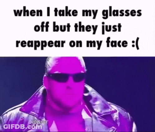 Man With Sunglasses Saying When I Take My Glasses Off GIF