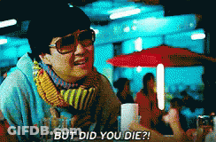 Man With Sunglasses Scarf But Did You Die GIF