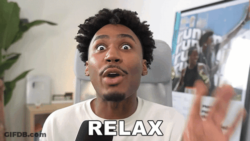 Man With Surprised Look And Relax Shirt GIF