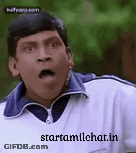 Man With Surprised Look In White Shirt And Blue Collar GIF