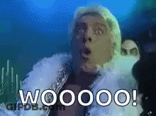 Man With Surprised Look Wearing Fur Coat Woooo GIF