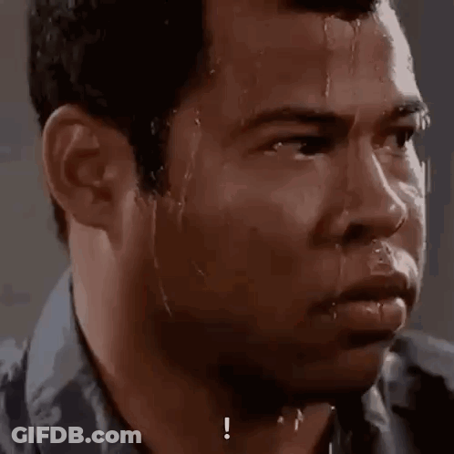 Man With Sweat Running Down Face GIF