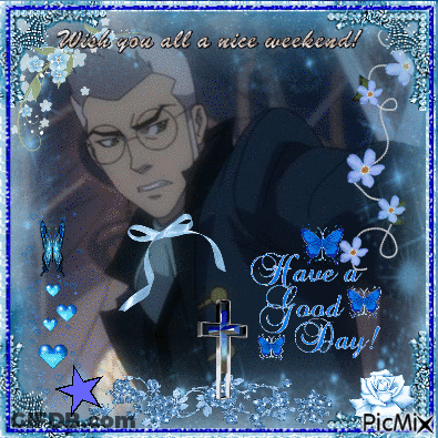 Man With Sword And Wish You All A Nice Weekend GIF