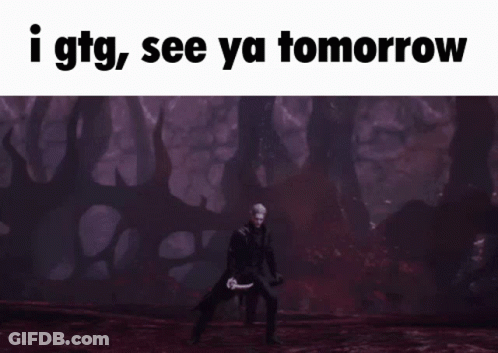 Man With Sword Saying See Ya Tomorrow GIF