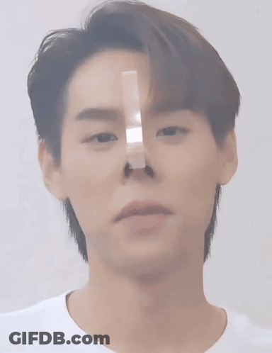 Man With Tape Covering Nose GIF
