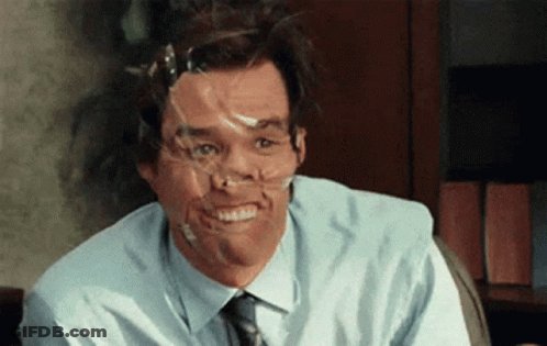 Man With Tape On Face Smiling At Camera GIF