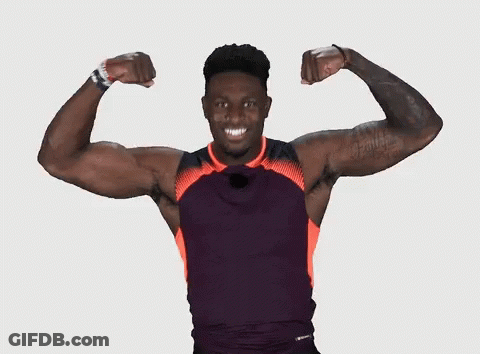 Man With Tattoo Saying Faith GIF