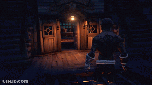 Man With Tattoo Saying Here We Go Again GIF