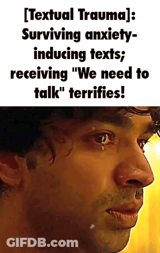 Man With Tear Textual Trauma GIF