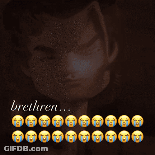 Man With Tears Saying Brethren GIF