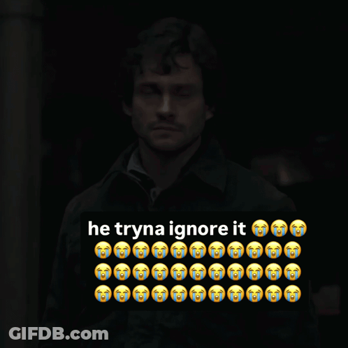 Man With Tears Saying He Tryna Ignore It GIF