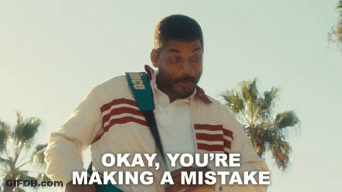 Man With Tennis Racquet Says Okay You're Making A Mistake GIF